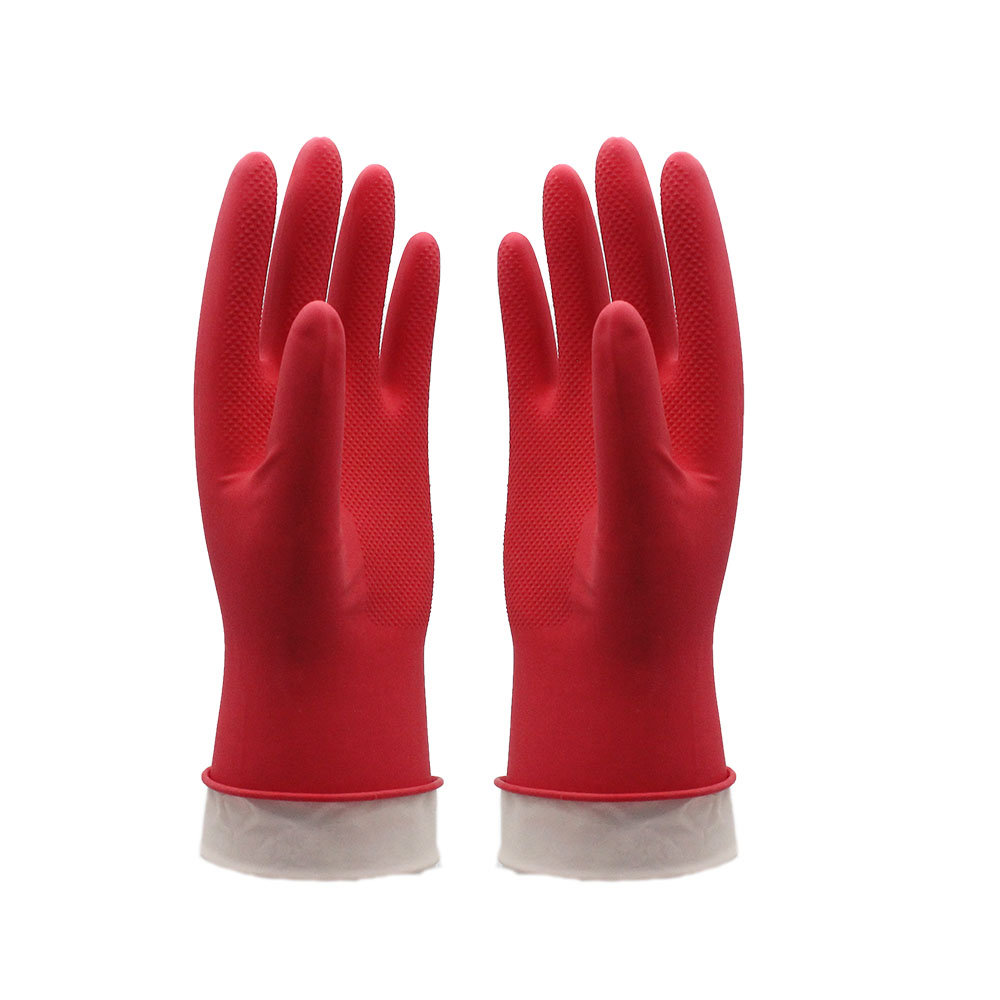 GENERAL PURPOSE LATEX REUSABLE GLOVES - FLOCK LINED | HLF081
