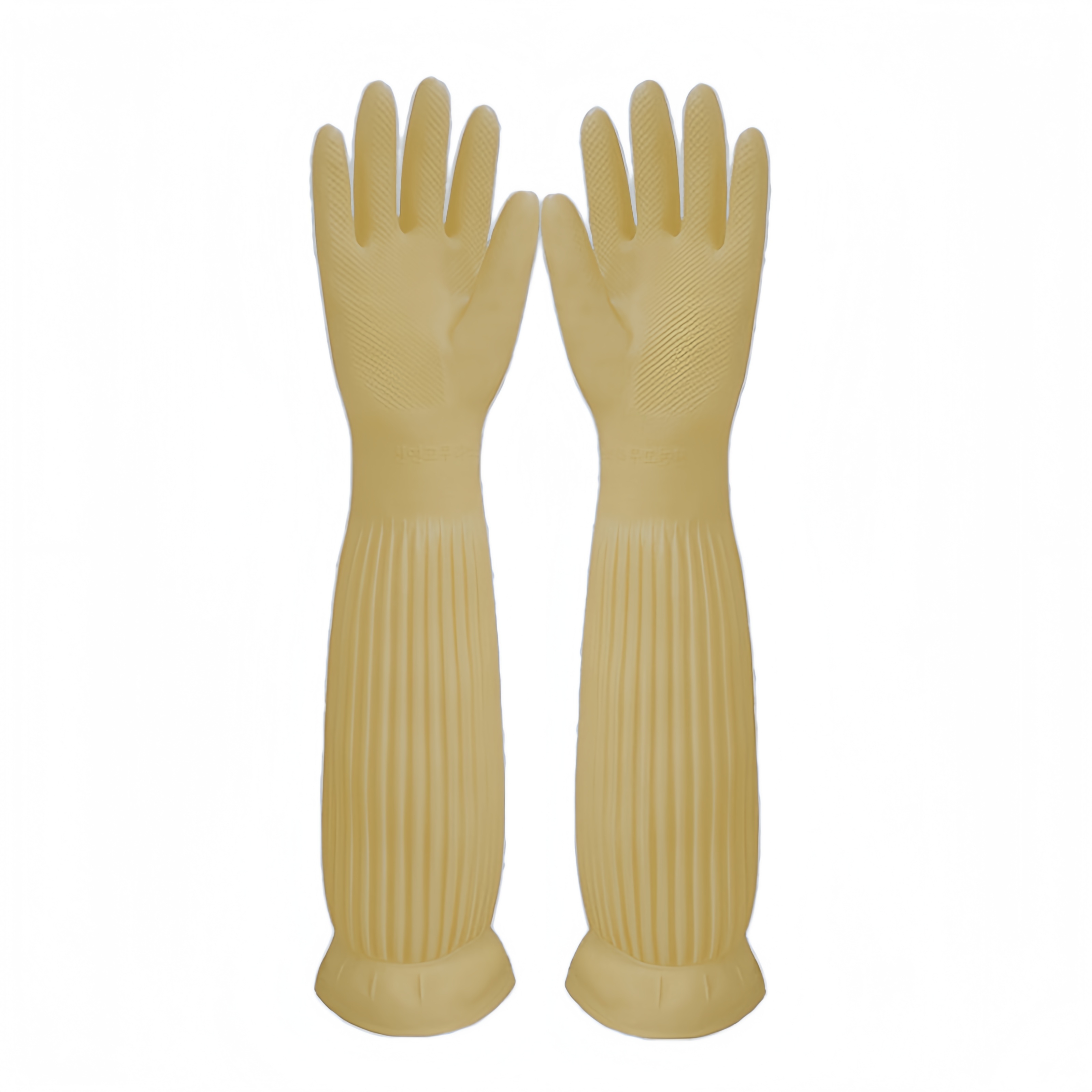 GENERAL PURPOSE LATEX REUSABLE GLOVES - EXTRA LONG CUFF WITH FLEECE LINED | HLEL - 086