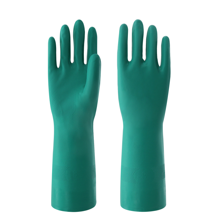 CHEMICAL NITRILE GLOVES - WITH LENGTH IN 33CM