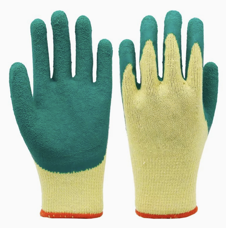 COTTON WITH LATEX COATED SAFETY GLOVES