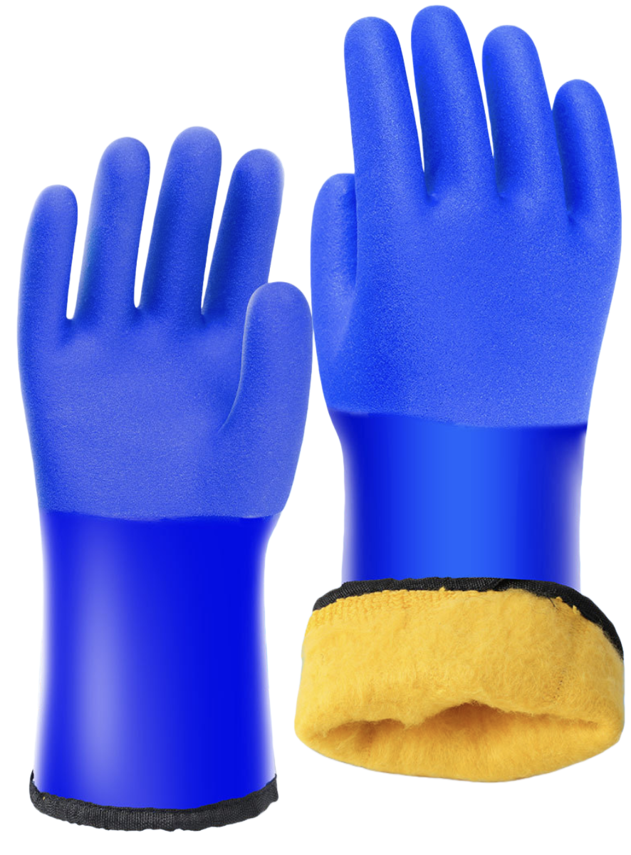 Low Temperature Cotton Lined PVC Safety Gloves 